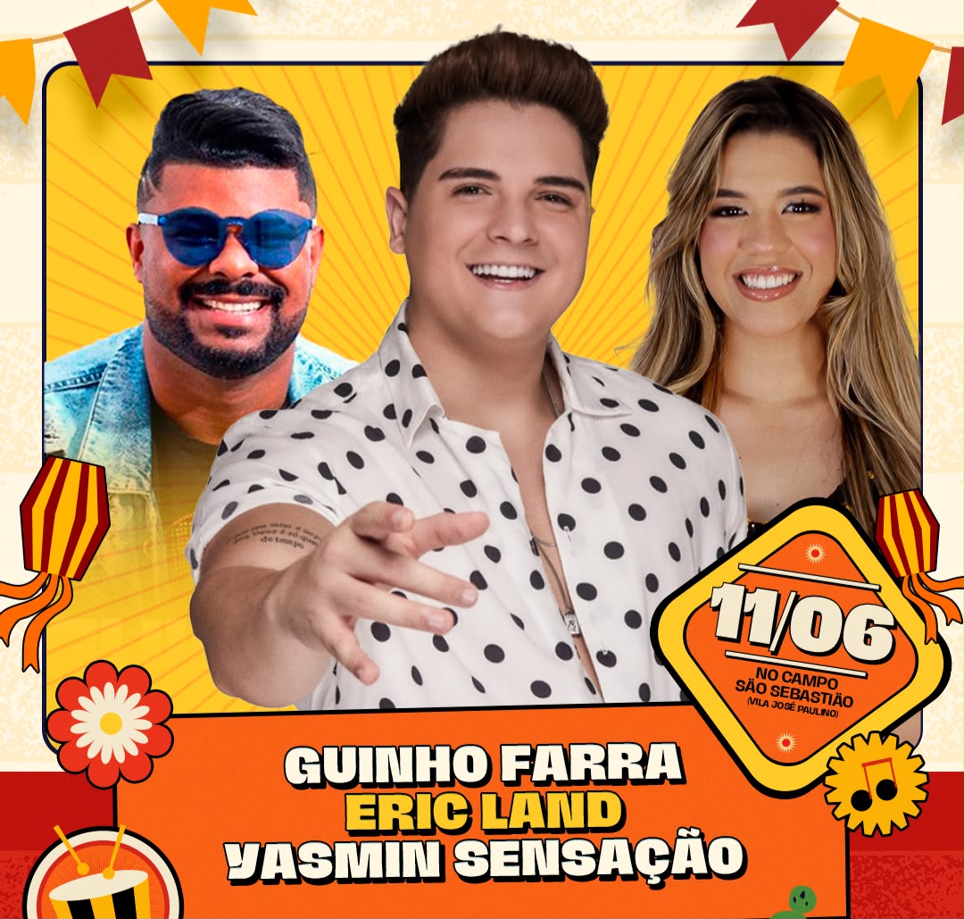 Festival do Pitu de Atalaia começa nesta quinta-feira com Guinho Farra, Eric Land e Yasmin Sensação